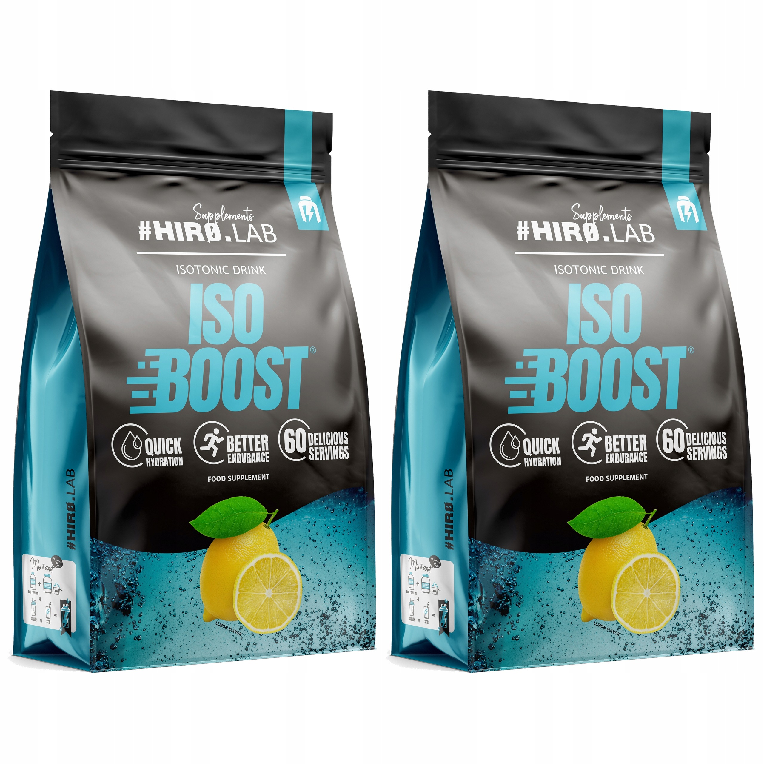 2x Isotonic Iso Koncentrát Pro Hydrataci Elektrolyty 1500G o citron Hiro