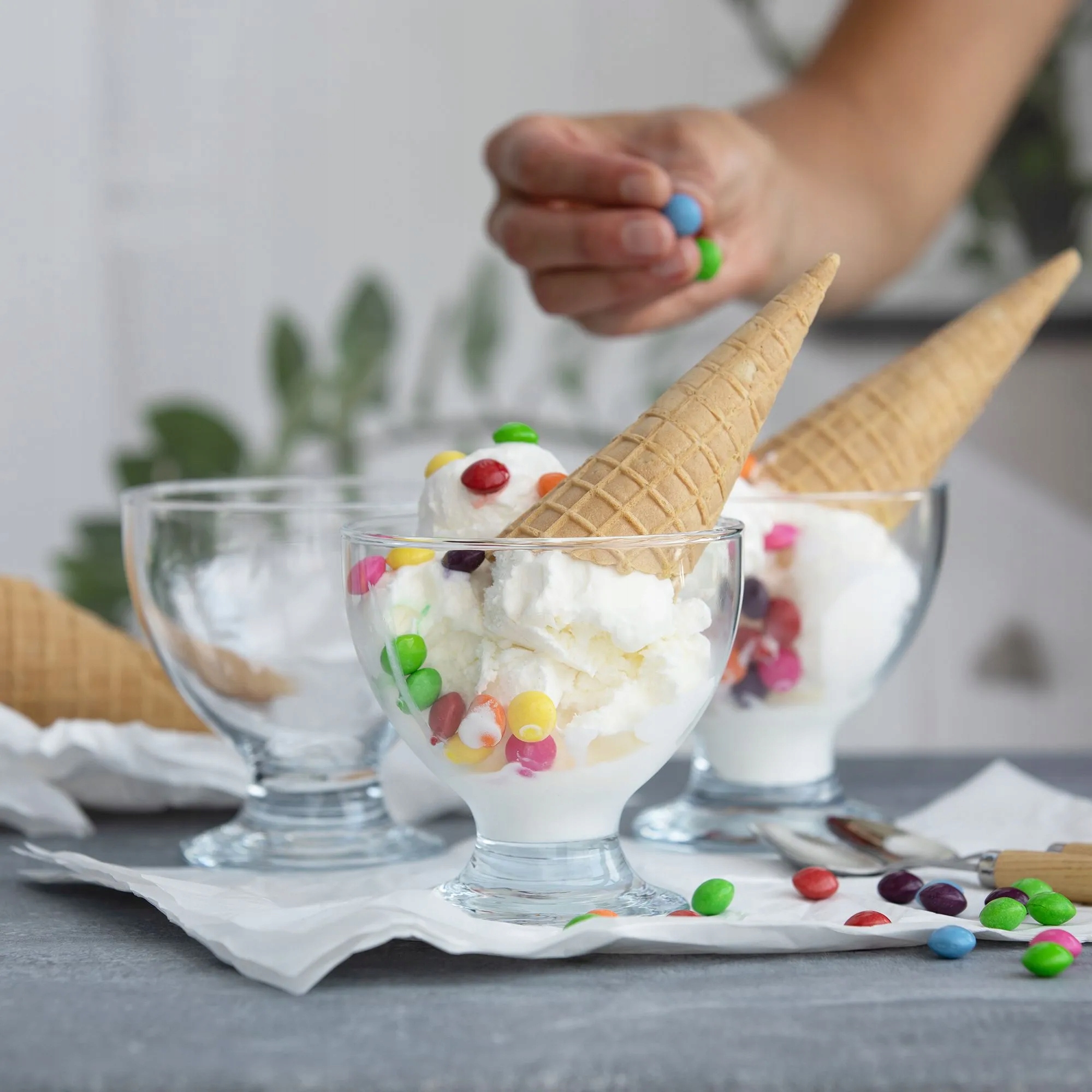 PUCHARKI Szklane Do Lodów Deserów DUŻE 6x500 ml KLASYCZNE Produkt Polski Marka Trend For Home