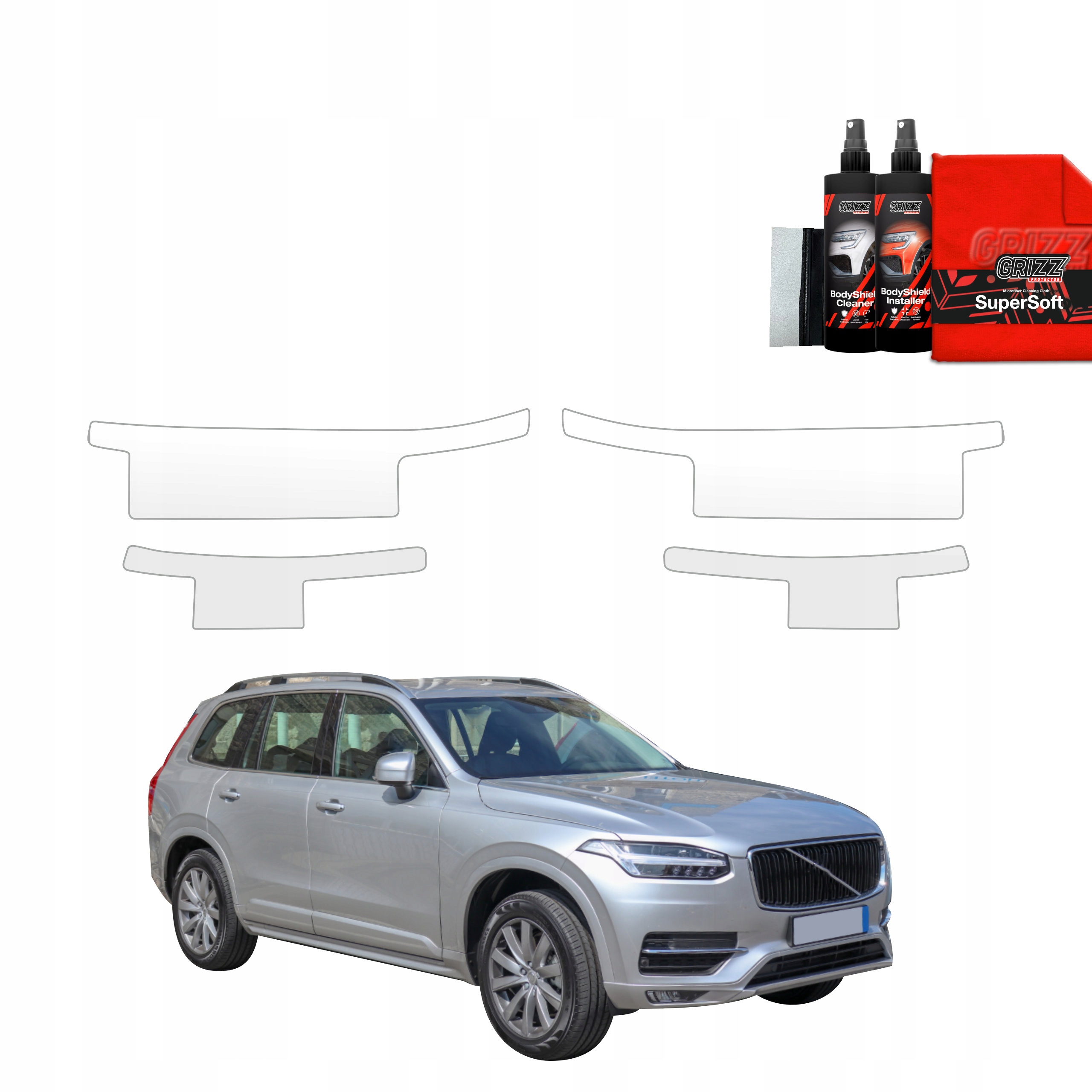 4v1 Fólie Ppf dýha na prahy pro Volvo XC90 (2014-2024)
