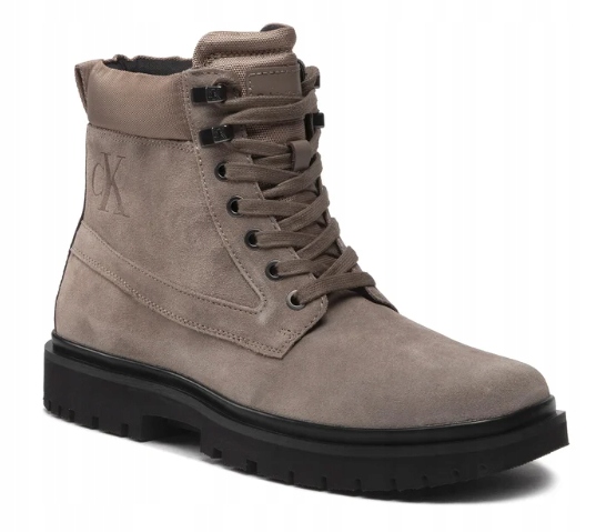 Calvin Klein Jeans Kotníkové Boty S Kůží, Hnědé, Šněrovací, 40 3F4G1*