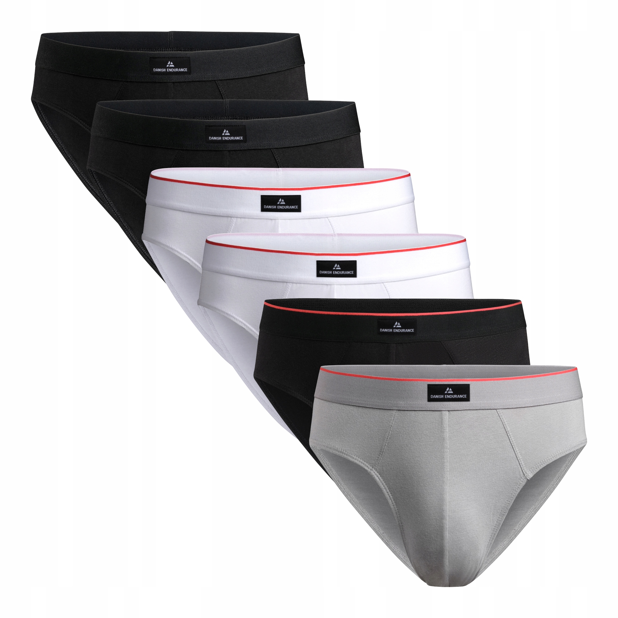 Bavlněné Slipy Danish Endurance Klasické pánské slipy 6-balení XL