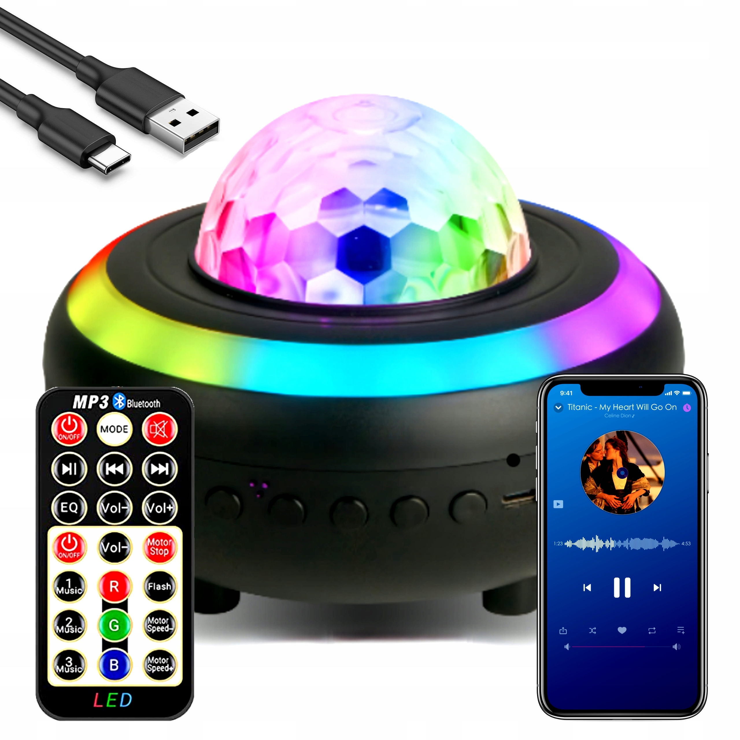 

Projektor Gwiazd Star Lampka Nocna Led Usb Pilot