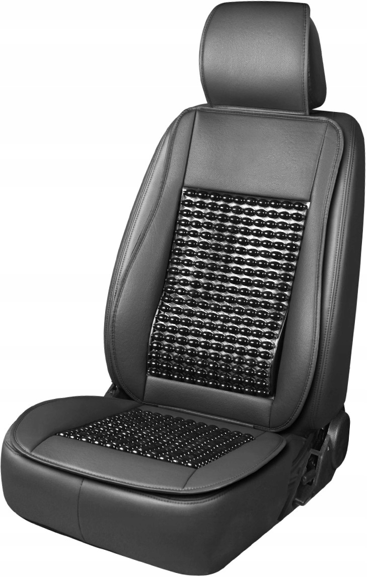 MATA KORALIKOWA NA FOTEL SAMOCHODOWY Z PODPARCIEM ODCINIKA LĘDŹWIOWEGO