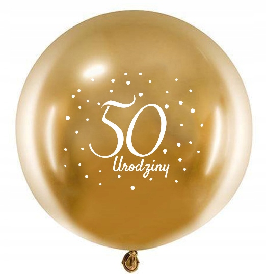 

Balon Glossy duży złoty 50 Urodziny Pięćdziesiątka