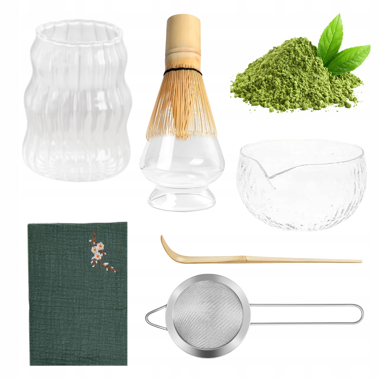 Levně 7V1 Startovací Sada Matcha Čajová Sada Matcha Chashaku Lžička