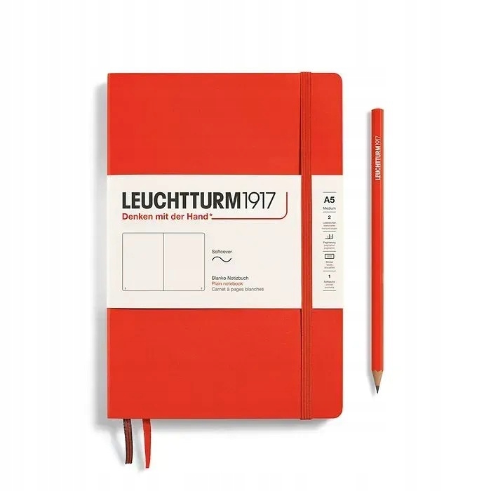 Leuchtturm1917 Notatnik Medium A5 80 g, Lobster, gładki (miękka okładka)