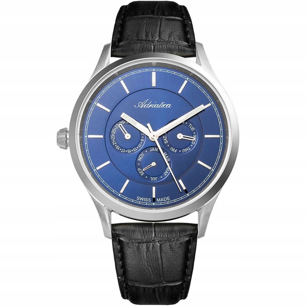 Pánské Hodinky Adriatica na řemínku A8252.5215QF Multifunkční Swiss Made