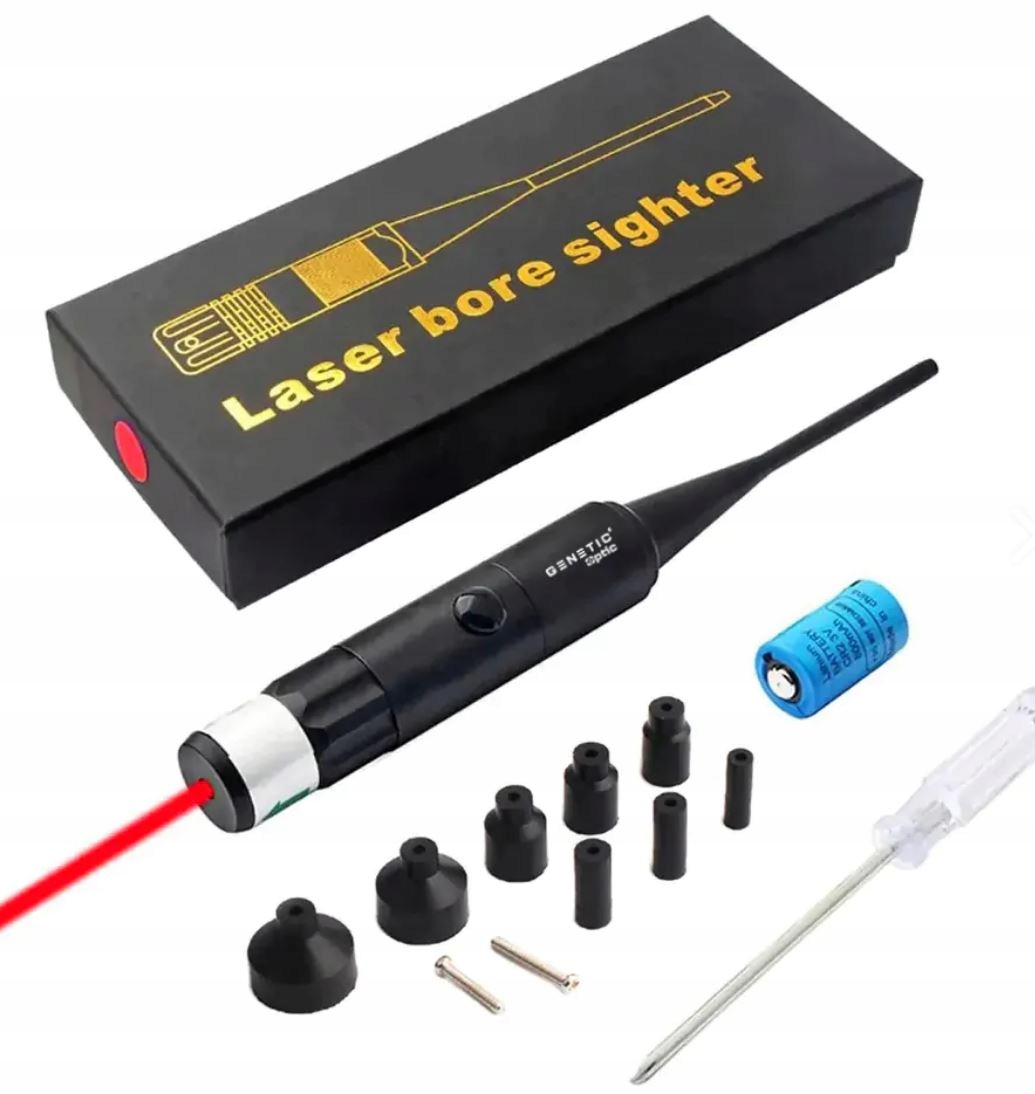 Wskaźnik laserowy Genetics czerwony 16,6 cm z adapterami