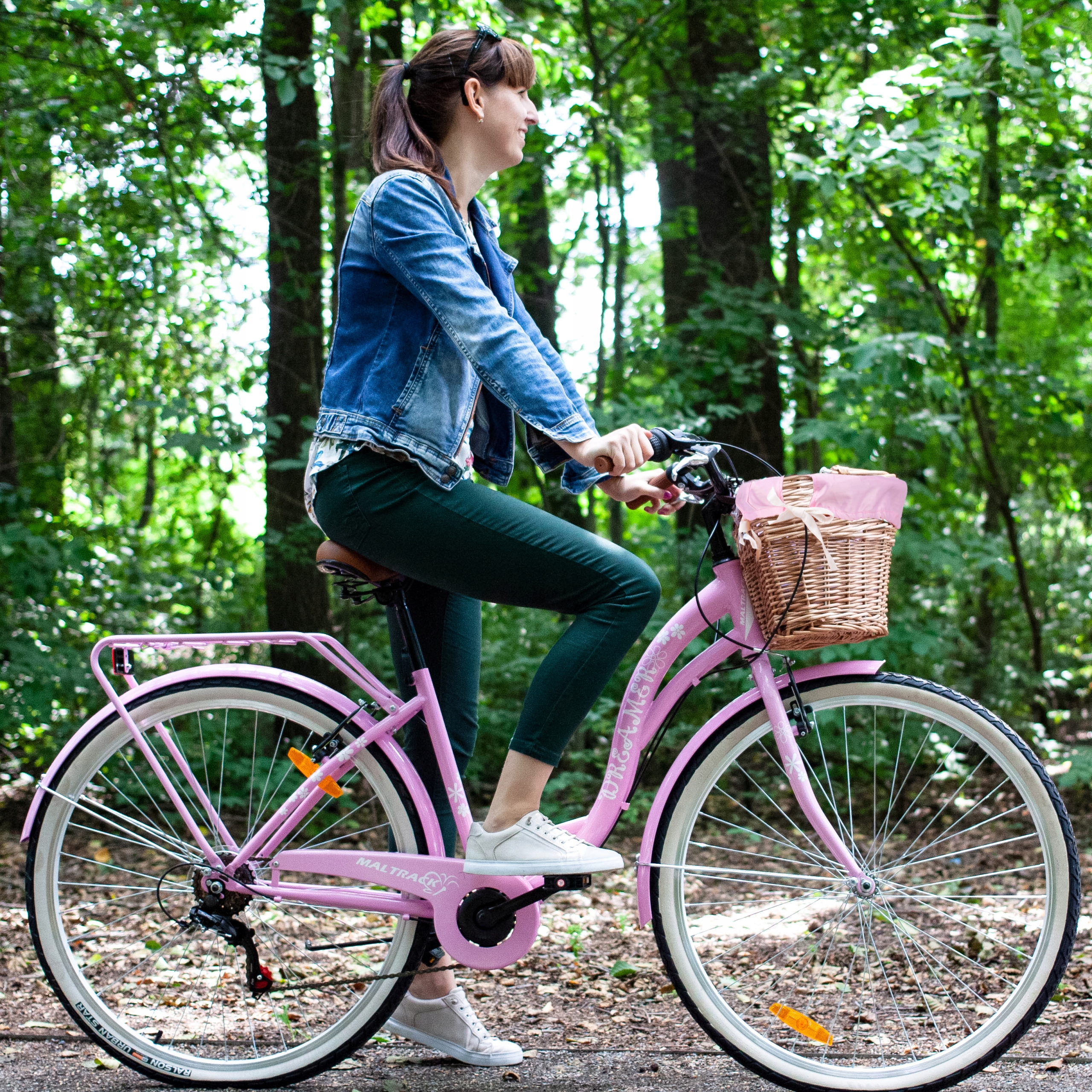 ЖІНОЧИЙ МІСЬКИЙ ВЕЛОСИПЕД 28'' Передача 6 SHIMANO BASKET Розмір коліс (