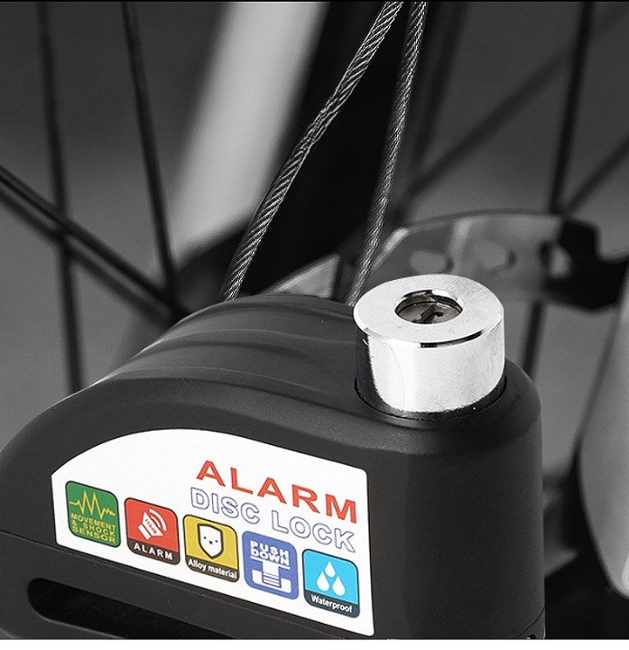 BLOKADA NA MOTOCYKL TARCZY HAMULCOWEJ DO MOTOCYKLI ROWERÓW WODOOPORNA ALARM Stan opakowania oryginalne