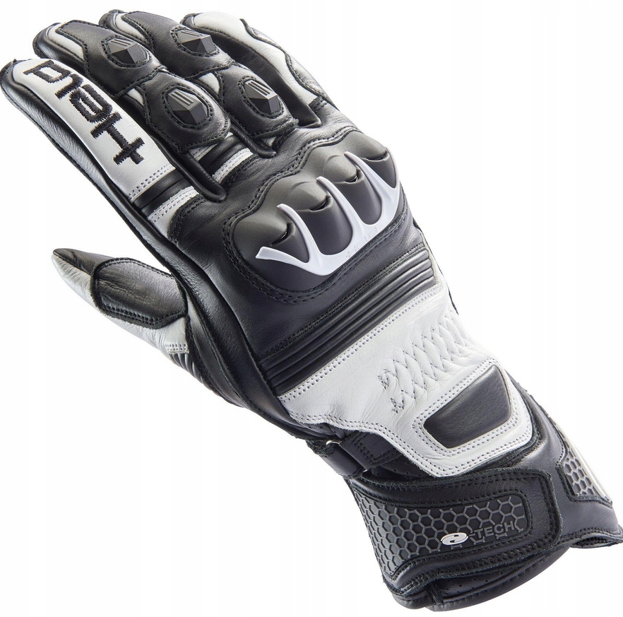 Motocyklové ochranné sportovní kožené rukavice dlouhé dámské/pánské Bonus