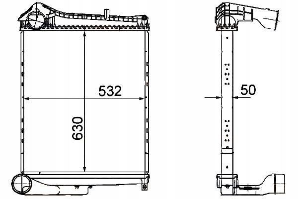 HELLA INTERCOOLER CHŁODNICA POWIETRZA DOŁADOWUJĄCE