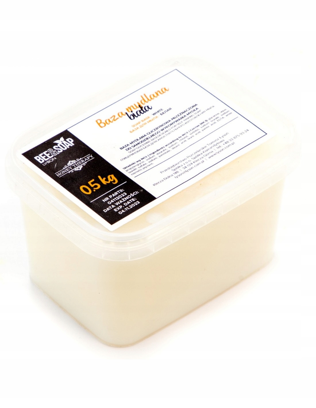 

Baza mydlana glicerynowa biała 0,5 kg