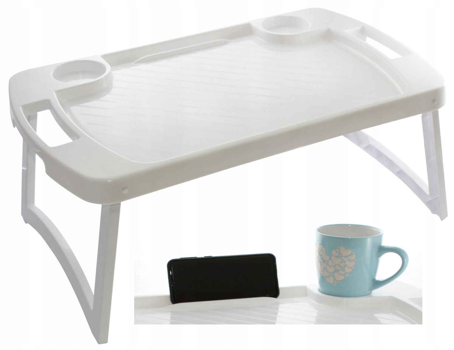 STOLIK DO ŁÓŻKA SKŁADANY ŚNIADANIOWY POD LAPTOP