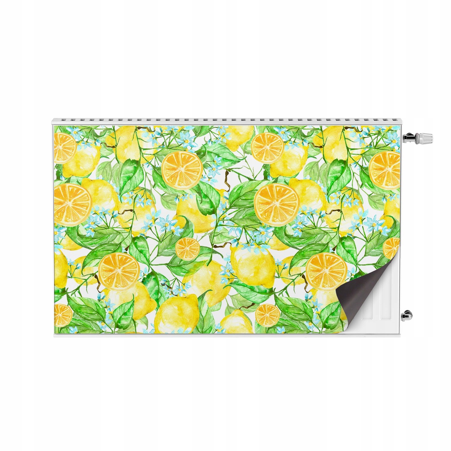 Magnetická krytka na radiátor Citrony a květiny