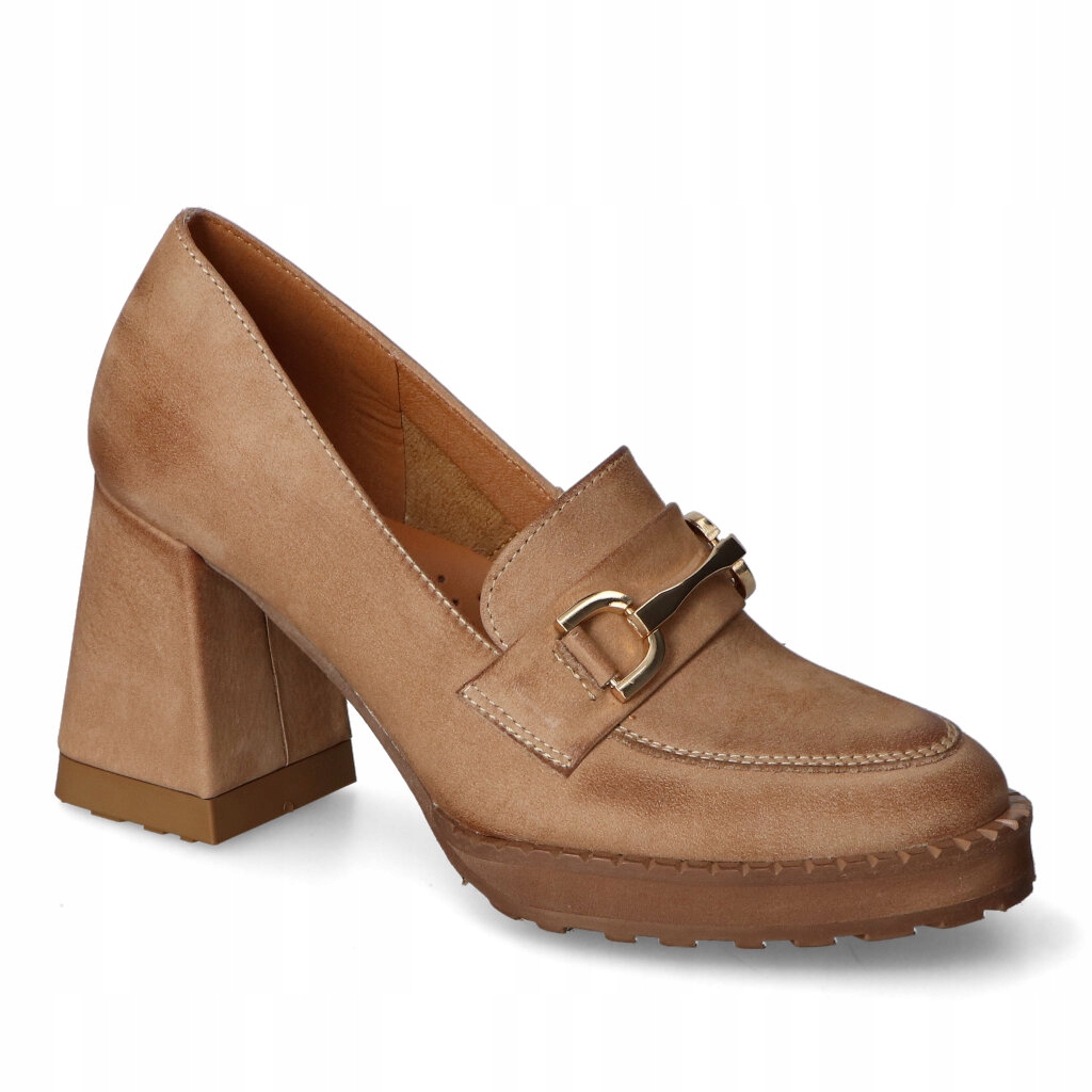 Polobotky Exquisite 1511 Béžová nubuková kůže 40