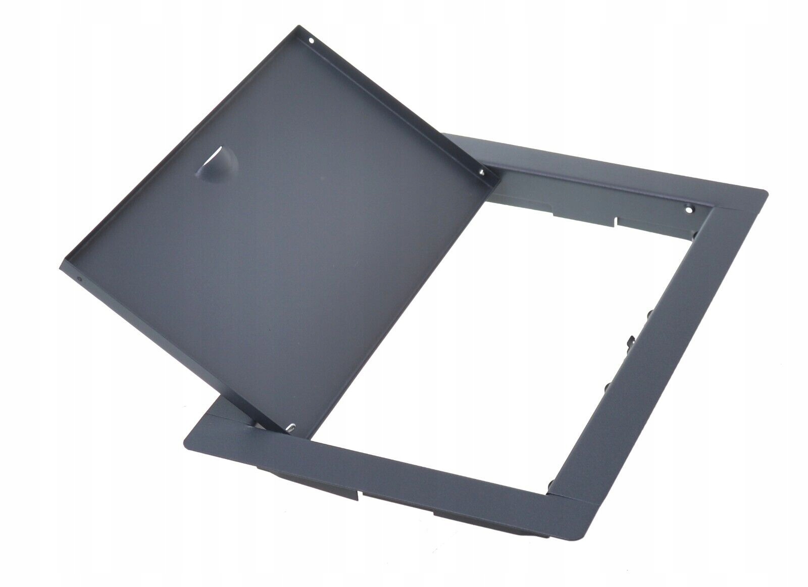 DRZWICZKI REWIZYJNE GRAFITOWE METALOWE NA ZATRZASK 10X15cm Kolor odcienie szarości