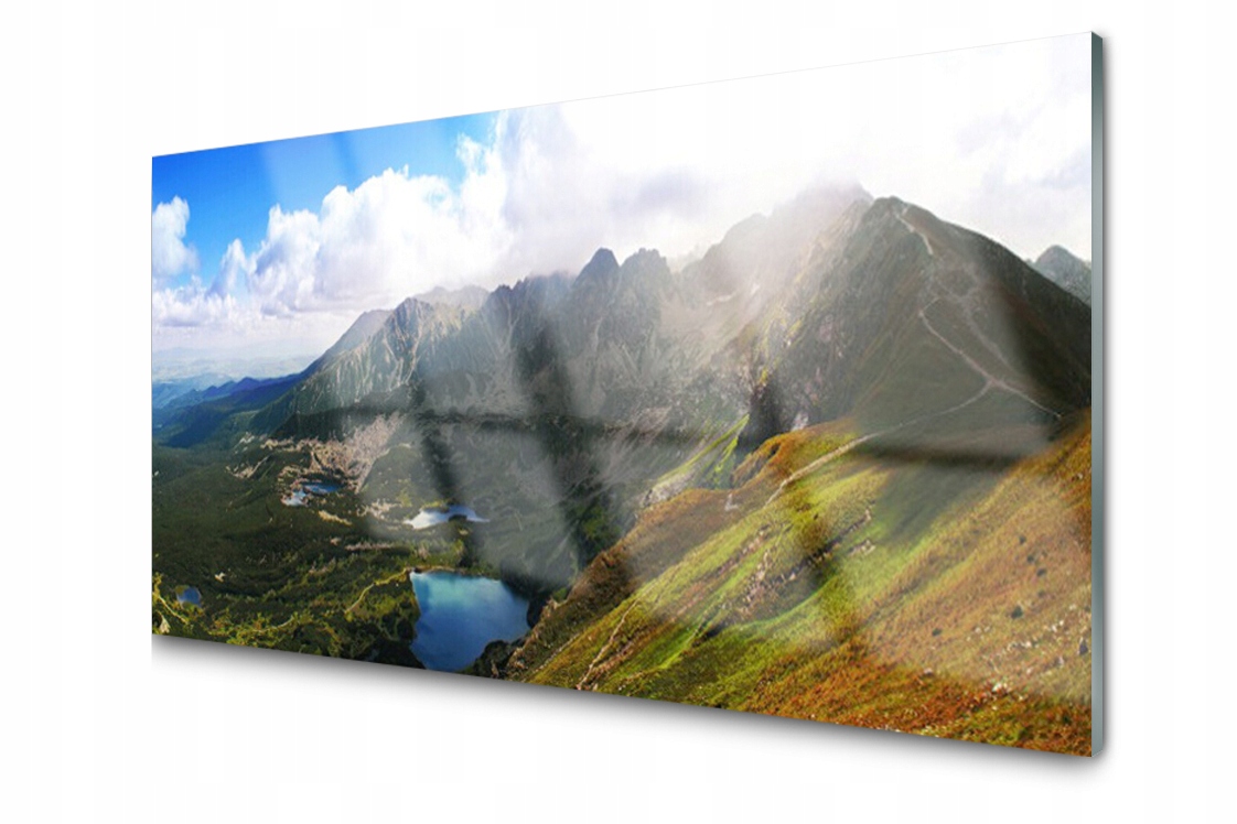 

Panel szklany Płytka Góry Łąka 140x70 + Klej