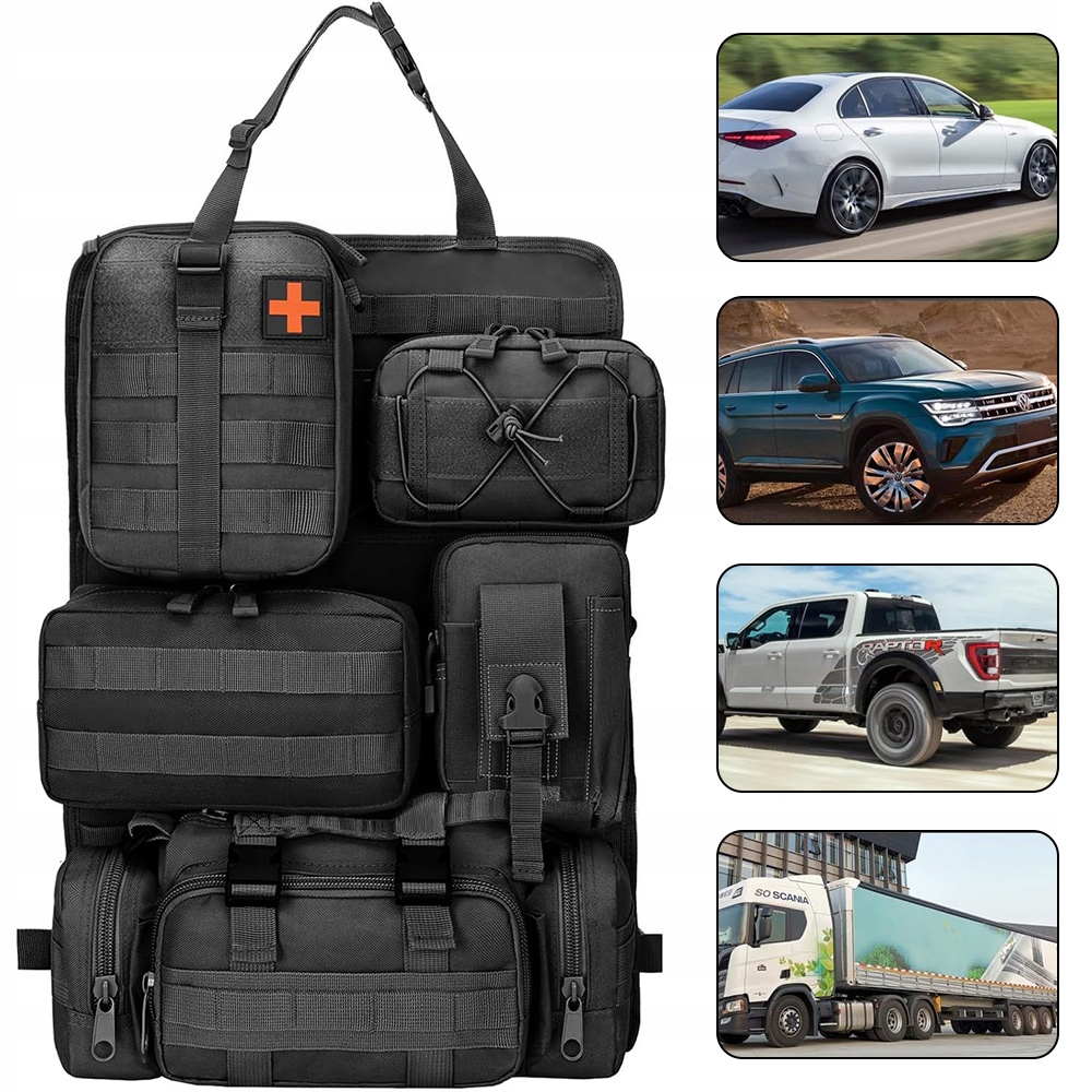 Organizer Na Fotel Samochodowy 5W1 Duży Pojemny Do Auta Torba Ochraniacz