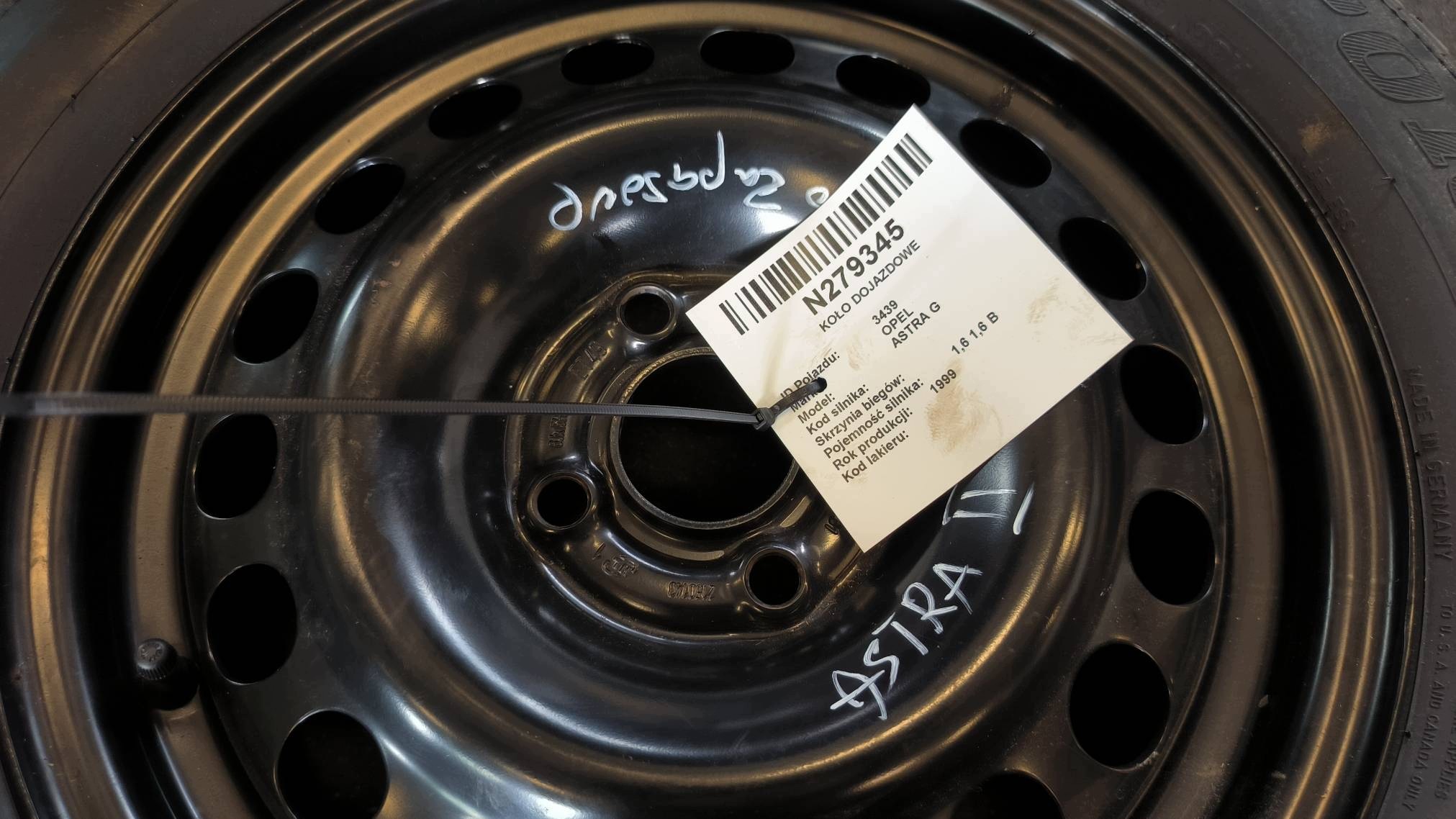 wheel spare 15'' 195/60 OPEL ASTRA G