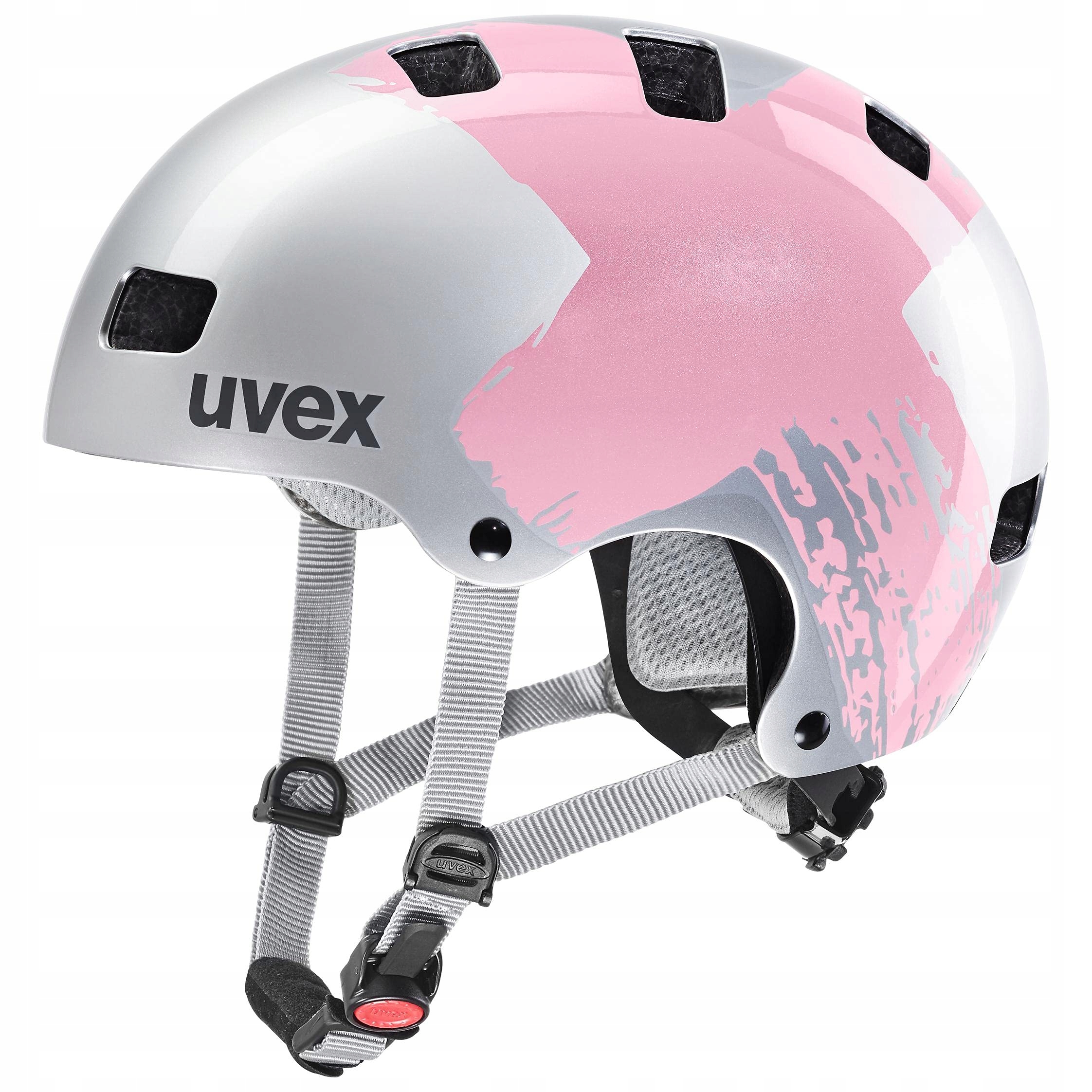 Kask rowerowy dziecięcy Uvex Kid 3 Silver Rose S 51-55cm