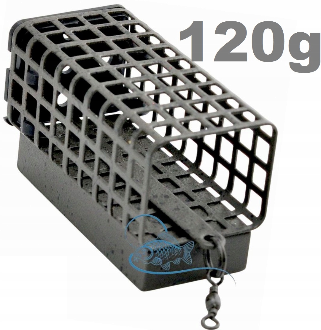 120g Koszyk Zanętowy Prostokątny Z Dnem Powłoka Z Kamuflażem 25x30x57mm