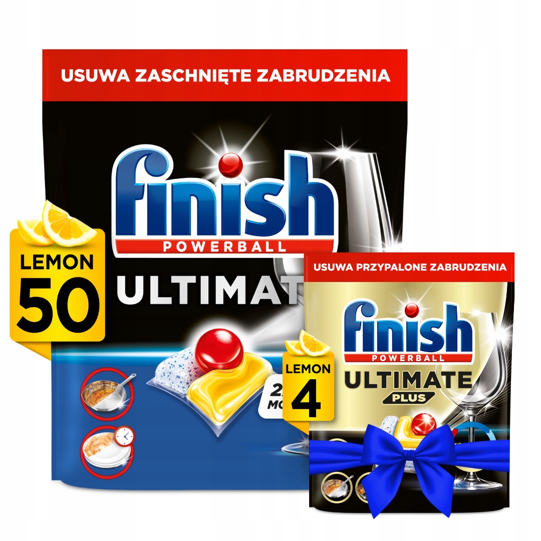 Levně Finish Ultimate Lemon Kapsle do myčky nádobí 50 Dárek