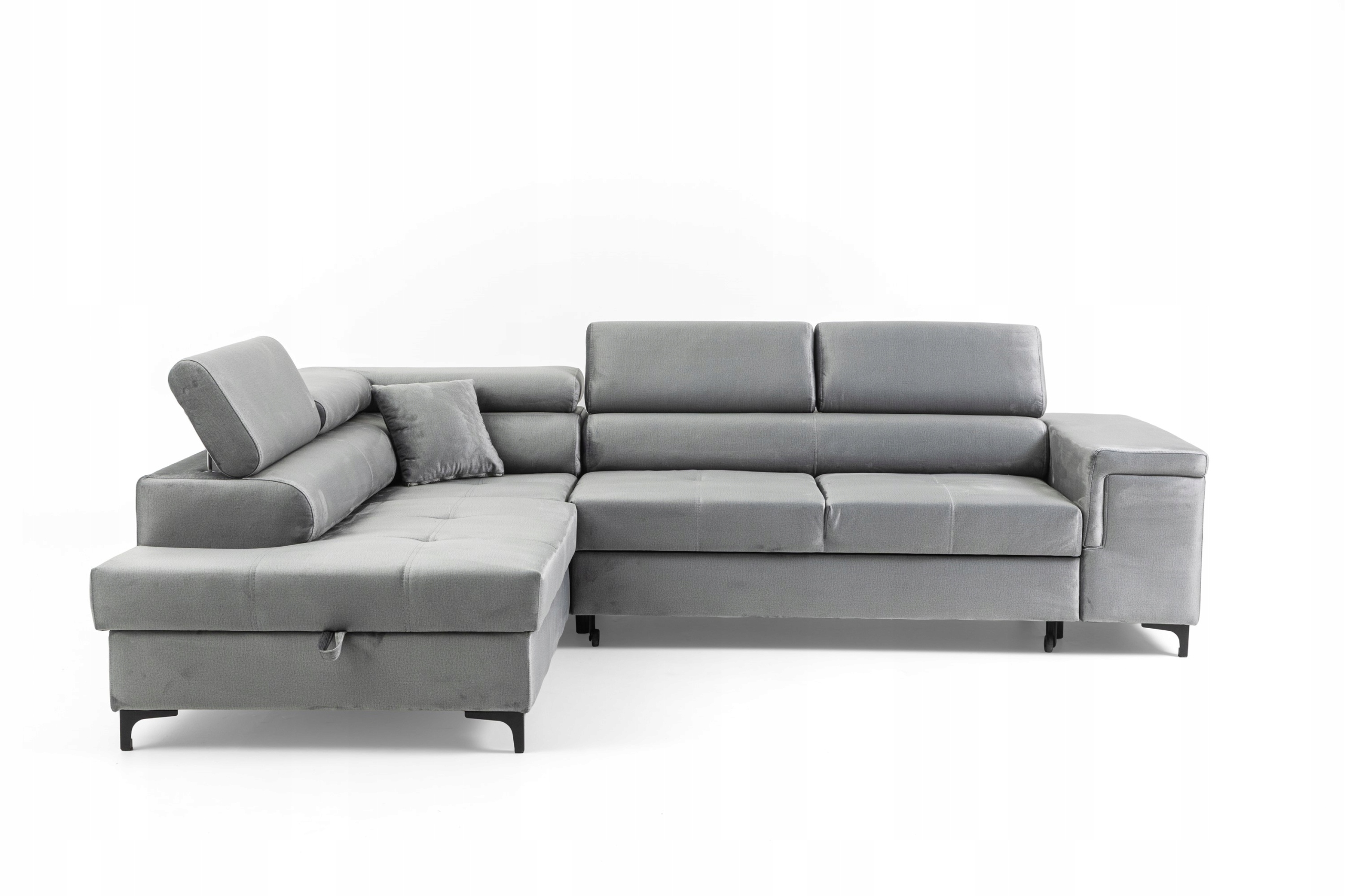 Rohová Sedací Souprava Funkce spaní Silver