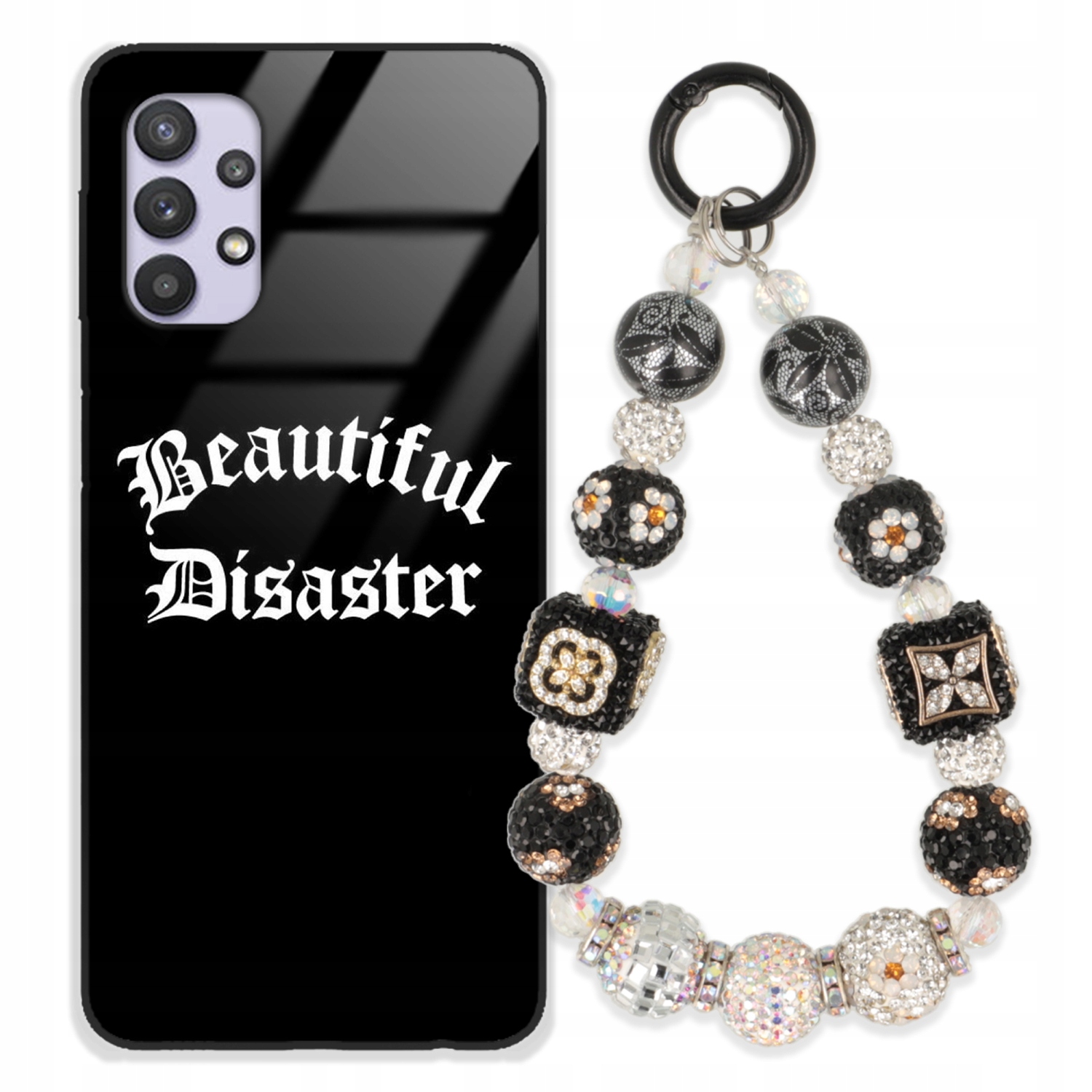 Puzdro Na Samsung A32 5G Glass Kľúčenka Elegantné Prémiové Dizajnové Puzdro