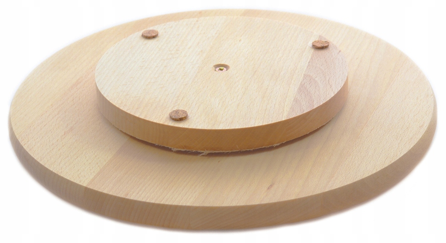 Deska Drewniana Taca Obrotowa Bukowa Ø 40 cm. Marka DrewnianyBazarek