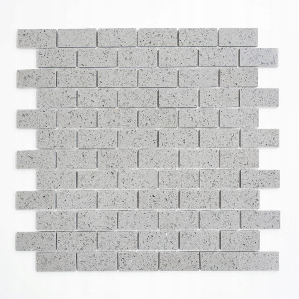 Mozaika-plaster: AL 8266, paski, prostokącik, szary, połysk