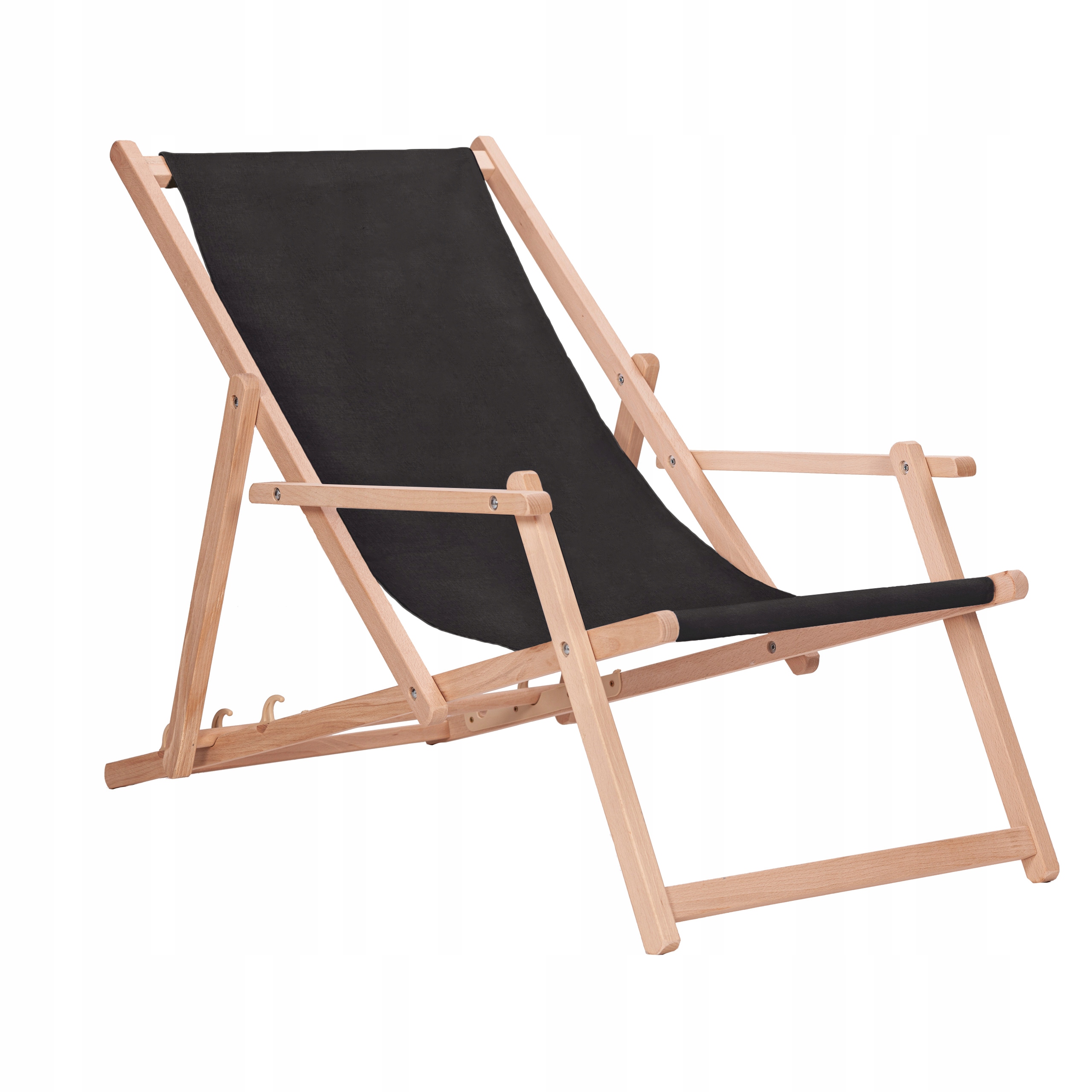 Leżak drewniany z podłokietnikami M1 Melange ogrodowy San-Drew TPM1