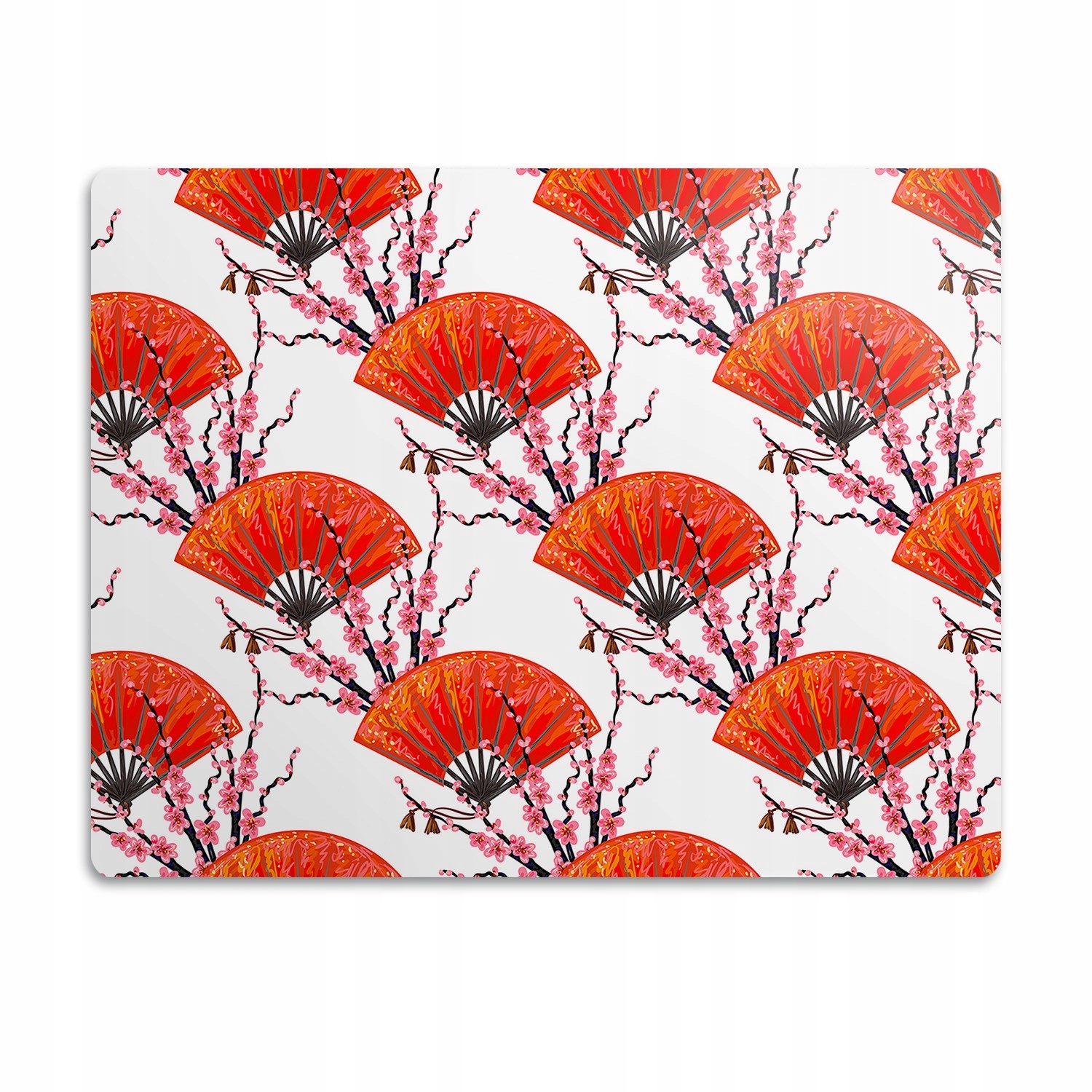 Levně Podložka pod misku pro psa Japonské vějíře 90x60 cm