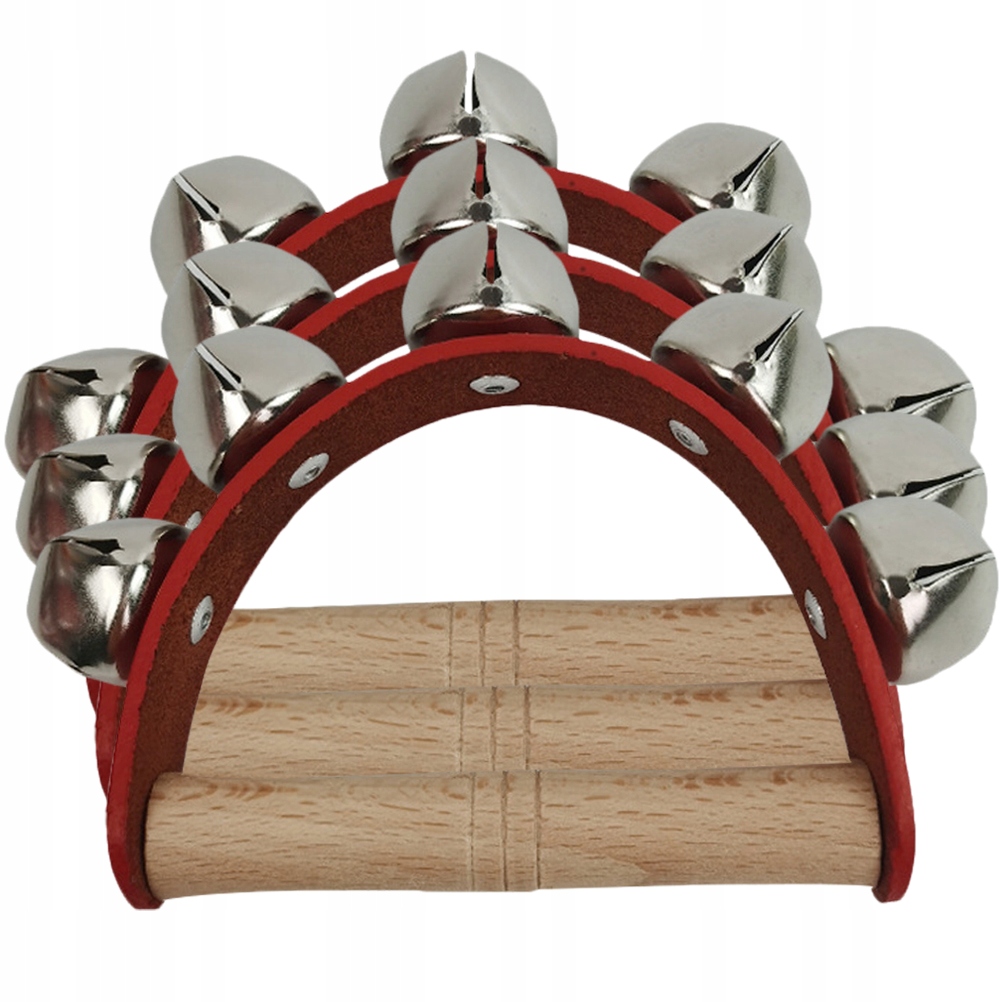 PIĘĆ DZWONEK SKÓRZANY DZWONEK DREWNIANY ZESTAW DREWNA