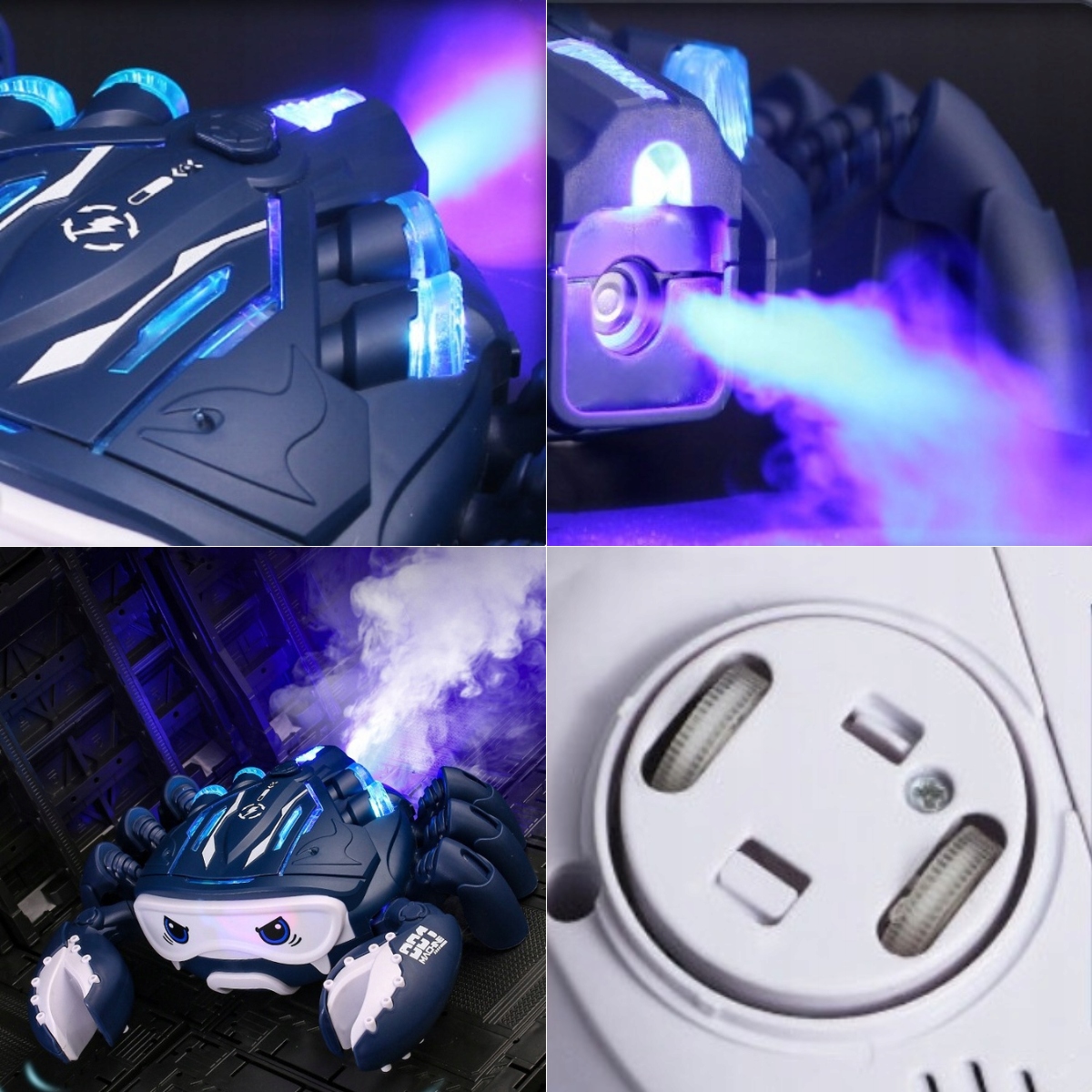 ZABAWKI PEŁZAJĄCY KRAB ZABAWKI INTERAKTYWNE DLA DZIECI SPRAY LED MUZYKA Materiał plastik