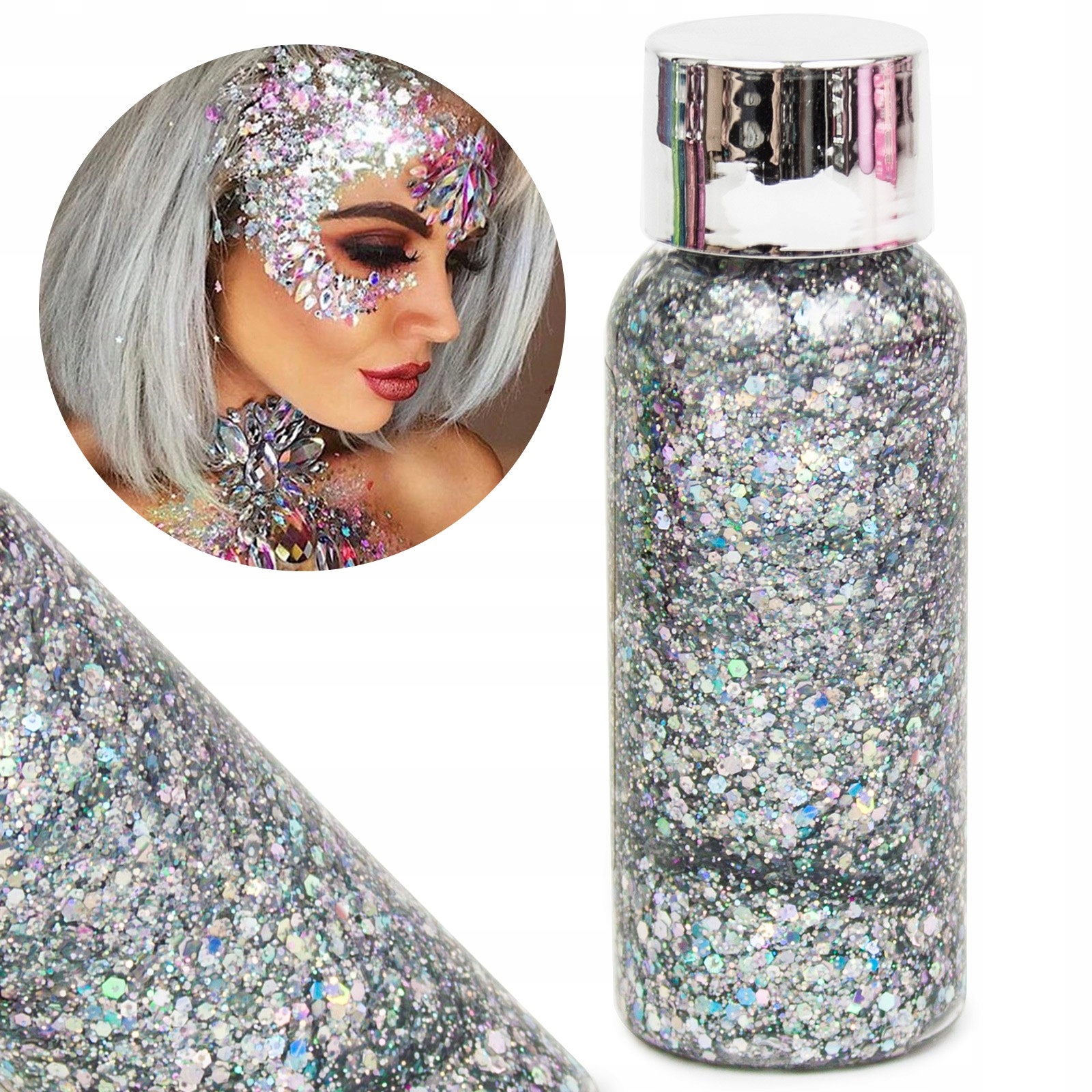 BROKAT DO TWARZY CIAŁA UST WŁOSÓW glitter GEL HOLO 13328491422 Allegro.pl