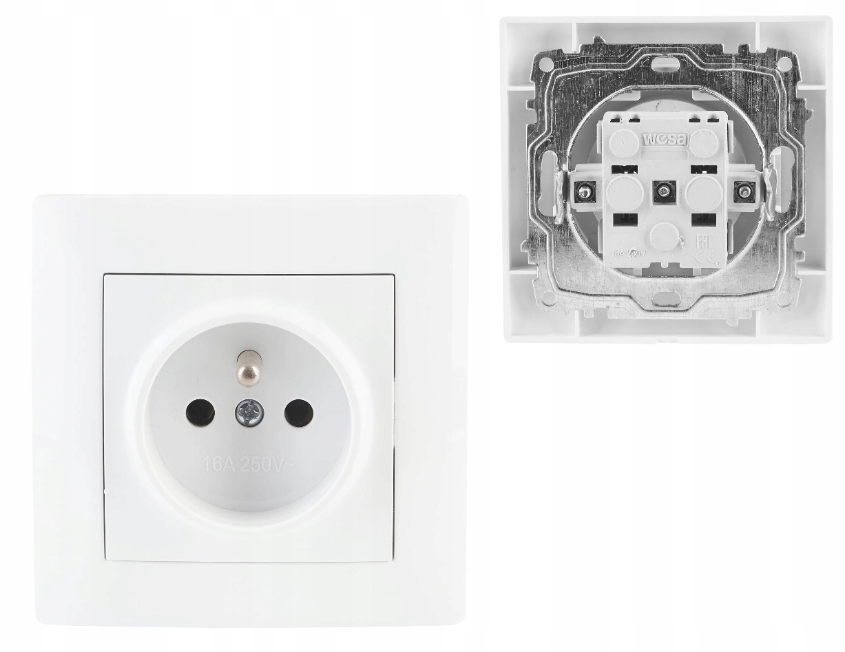 

Wesa Gniazdo Gniazdko Pojedyncze z Uziemieniem