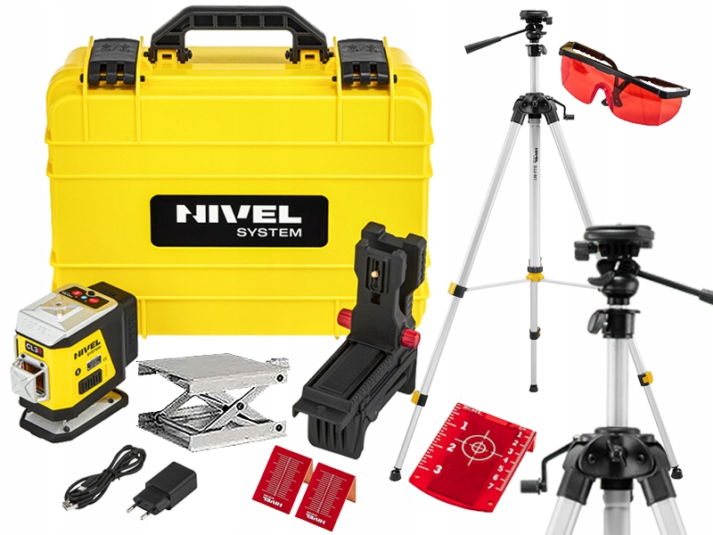 Laser krzyżowy 3x360 Nivel System CL3R statyw dalmierz