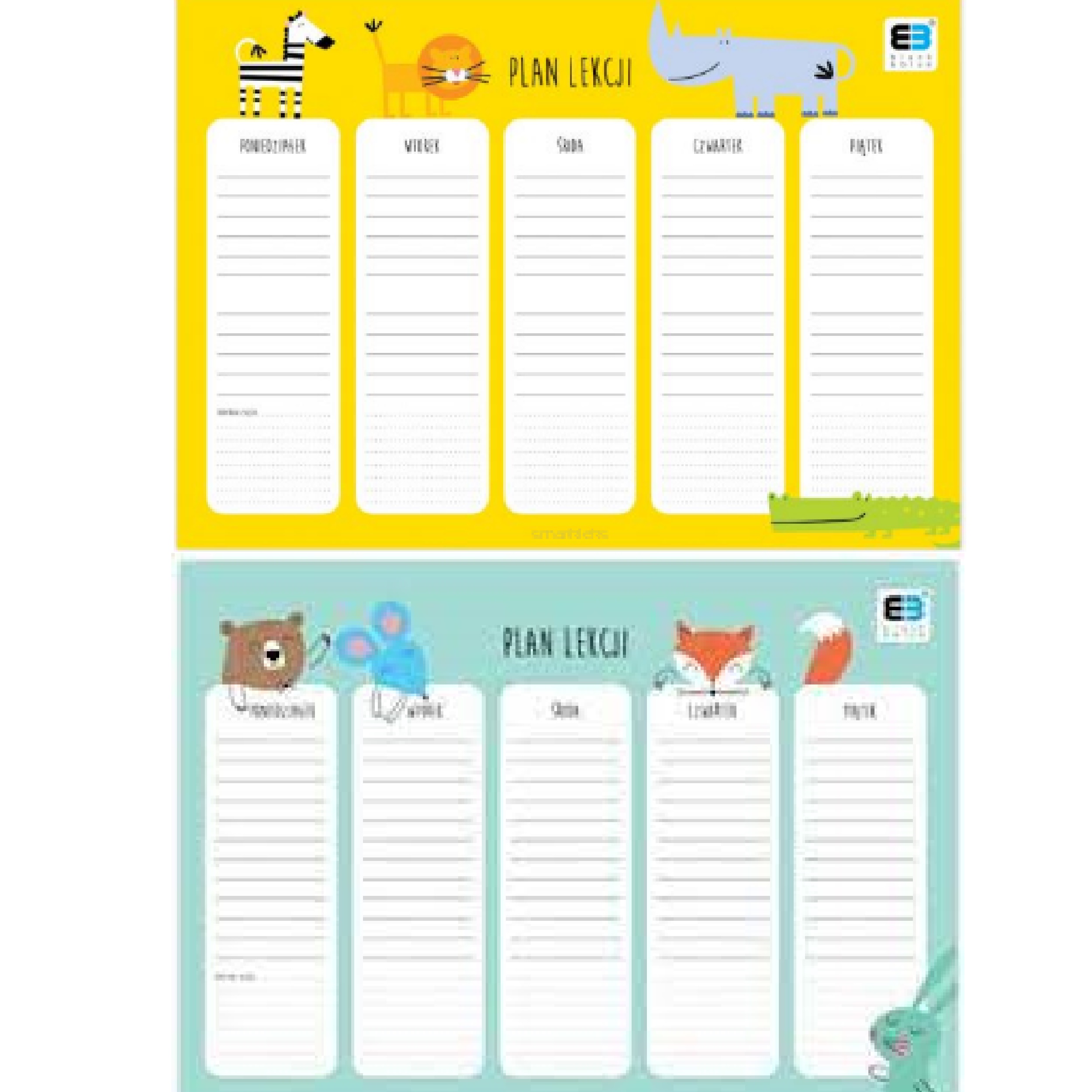 INTER PLAN LEKCJI PLANY ORGANIZACJA ZAJĘĆ, A4 x2
