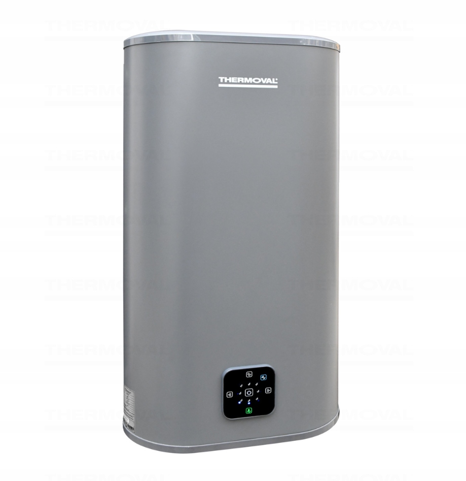 Thermoval Elektryczny ogrzewacz Aqua Ti Wifi Slim 100L szary