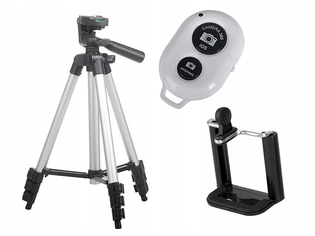 

Statyw 113cm + Pilot Uchwyt na Telefon Zestaw 3w1