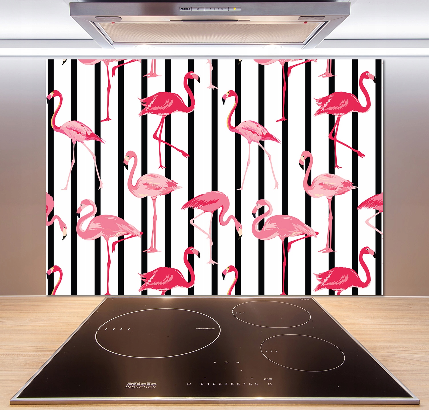 

Panel do kuchni Flamingi paski 100x70 cm + Klej