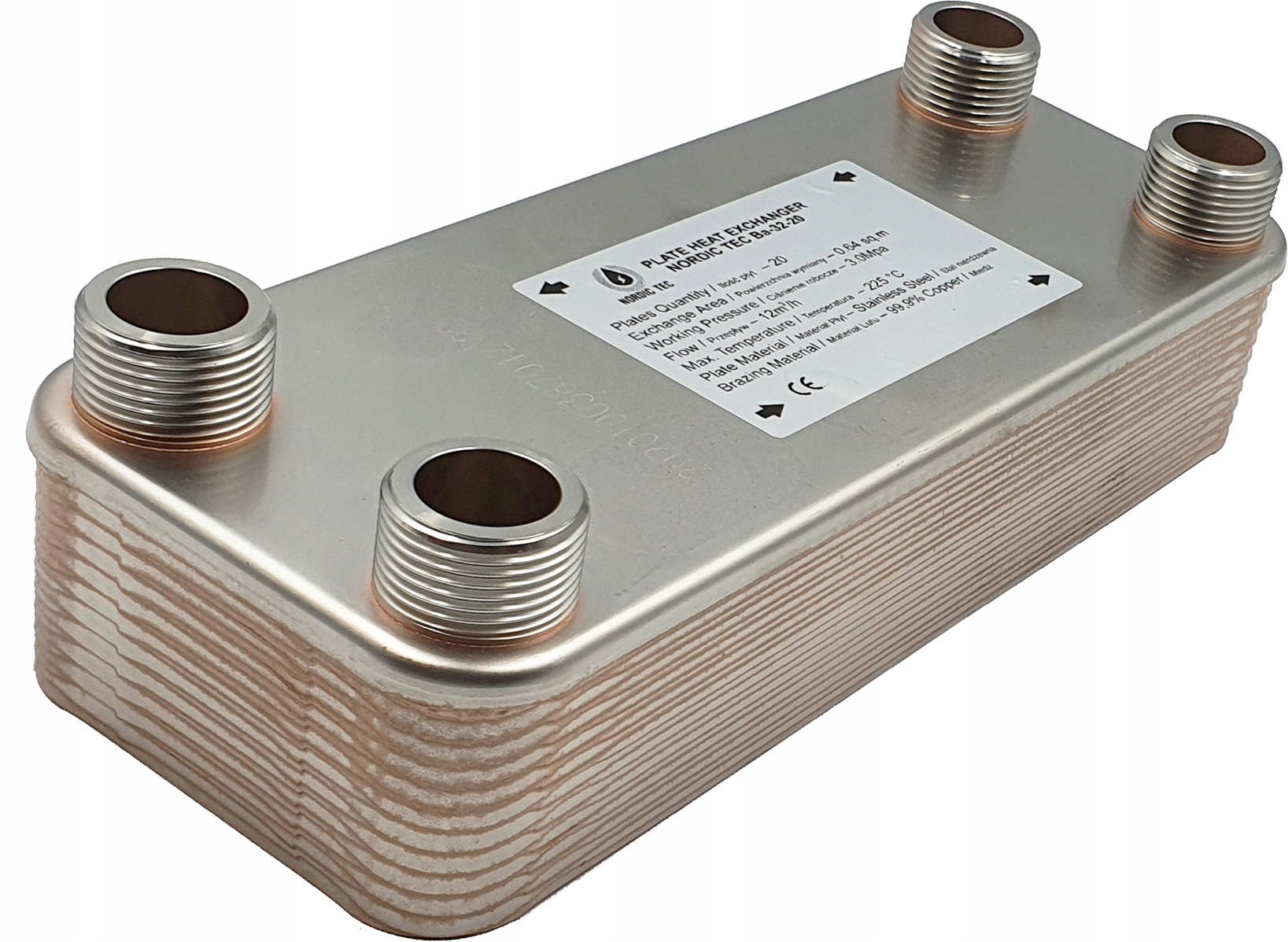 

Wymiennik Ciepła Nordic Tec 20-płytowy 45 kW 1''