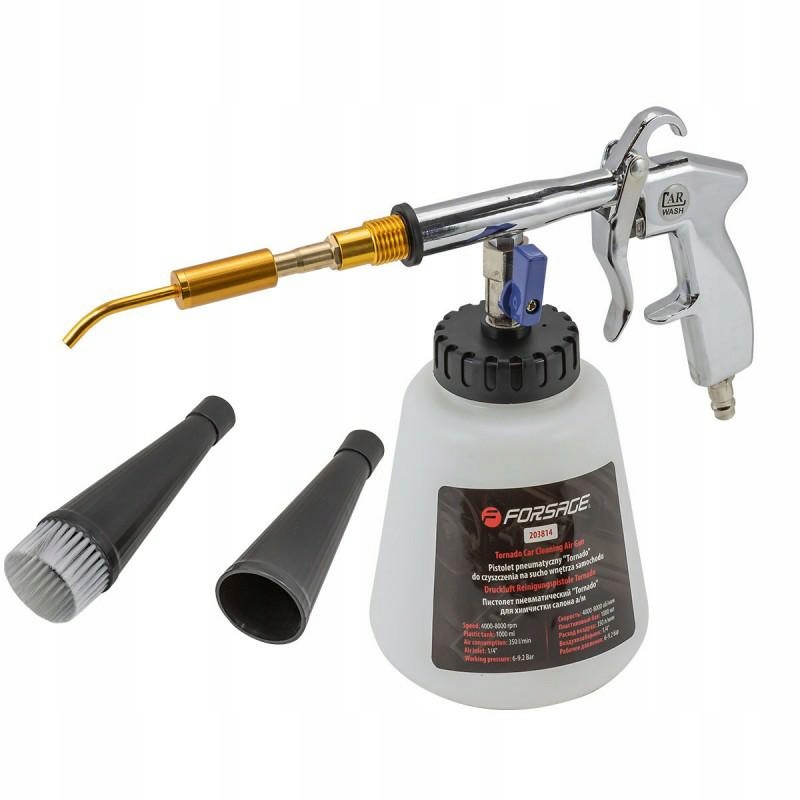 PISTOLET PNEUMATYCZNY z dyszą do czyszczenia PRANIA tapicerki na sucho