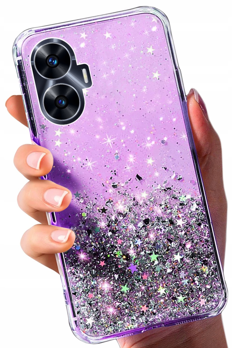 

Etui Brokat Glitter Kolor Do Realme C55 Szkło
