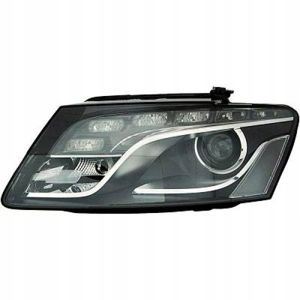 Lampy przód Audi Q5 08-12 Clear/Czarne LED