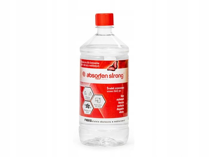 ABSORFEN STRONG 1L CZERWONY ŚRODEK CZYSZCZĄCY KLEJE OBRZEŻA ABS OŁÓWEK