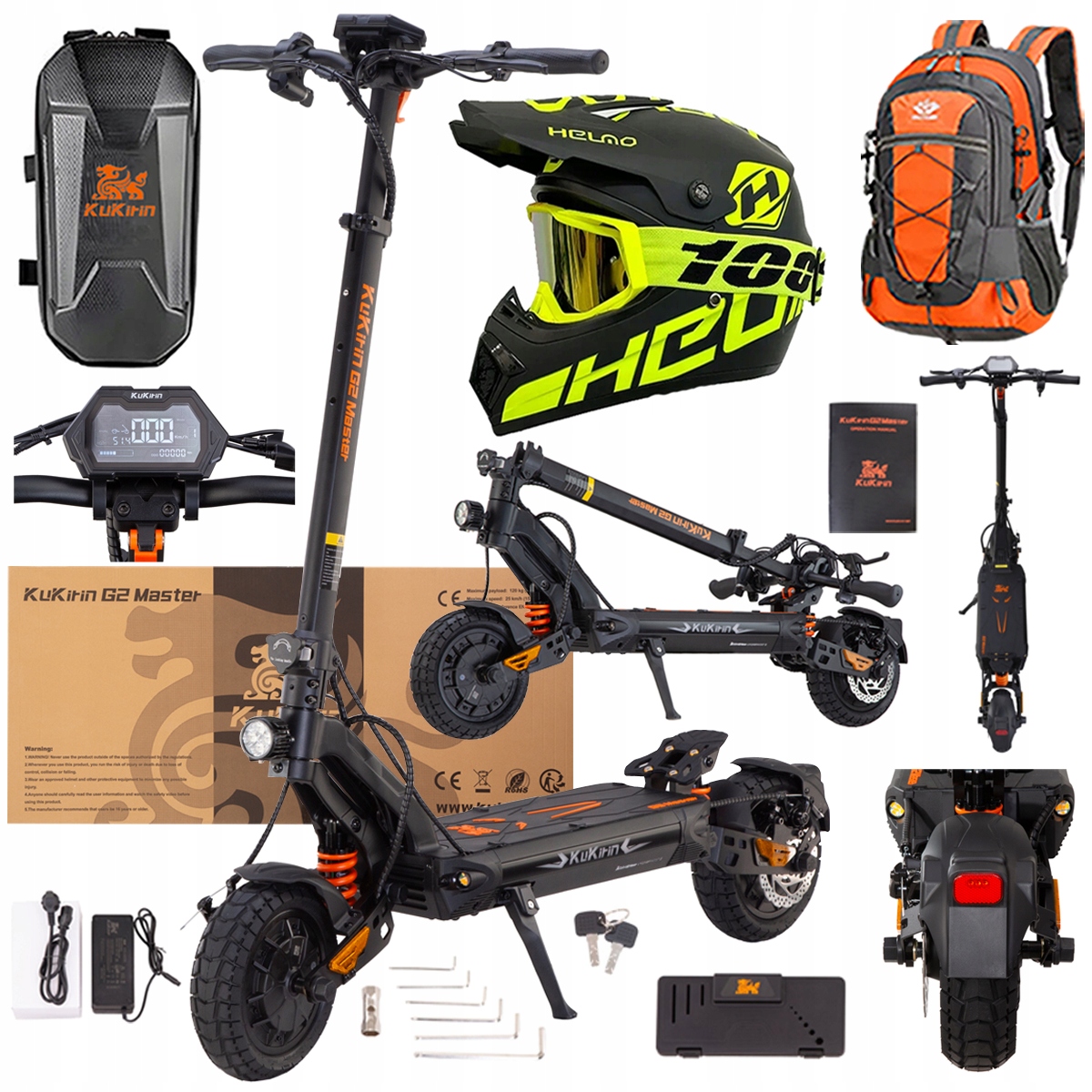 Kukirin G2 Master elektrické vozidlo 2000W 52V 20.8AH 70KM 60KM/H +Dárek