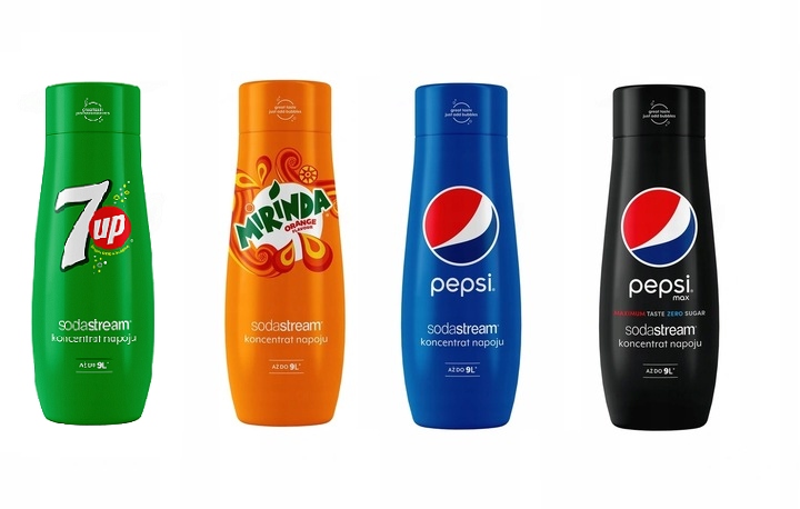 

Zestaw Syrop Soda Stream Pepsi, Energy, 7up, Max