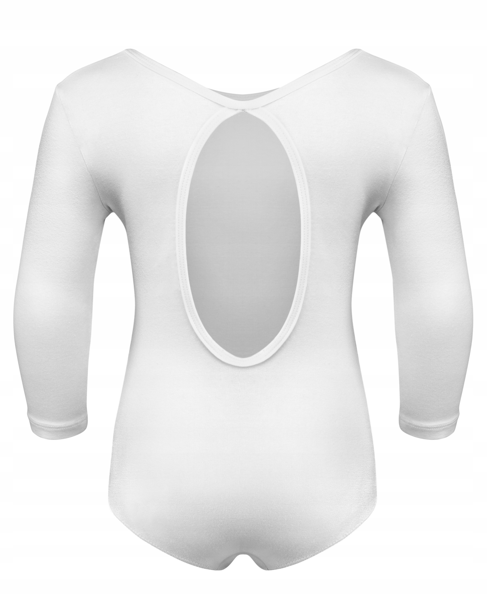 STRÓJ DO BALETU TAŃCA BIAŁY Z RĘKAWEM 3/4 146/152 Płeć dziewczynki